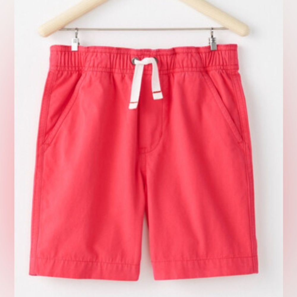 KIDS Hanna Andersson Sunny Red Woven Cotton Canvas Shorts - SIZE 6